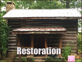 Historic Log Cabin Restoration  Pfafftown, North Carolina